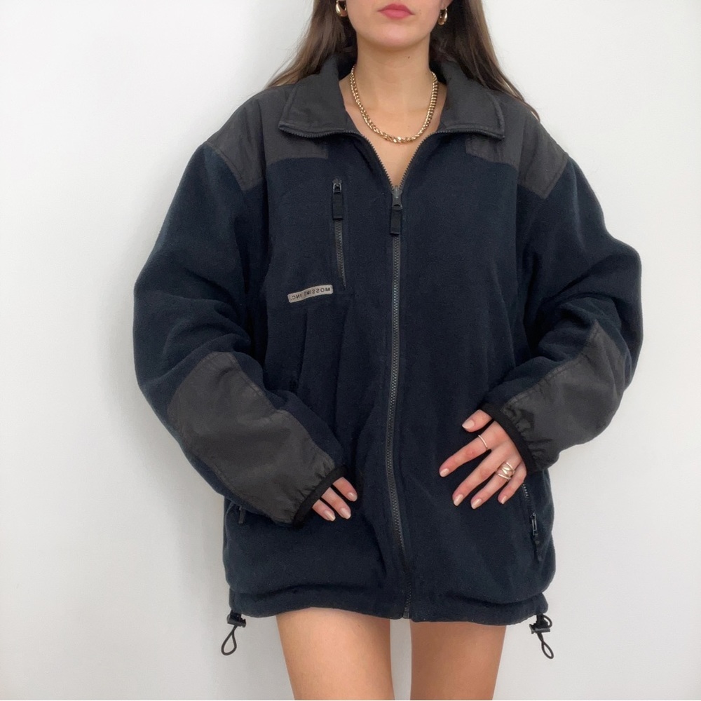 Mossimo reversible black/ blue fleece jacket, size XL 💙 - Picture 2 of 12